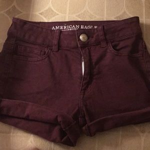 Burgundy shorts